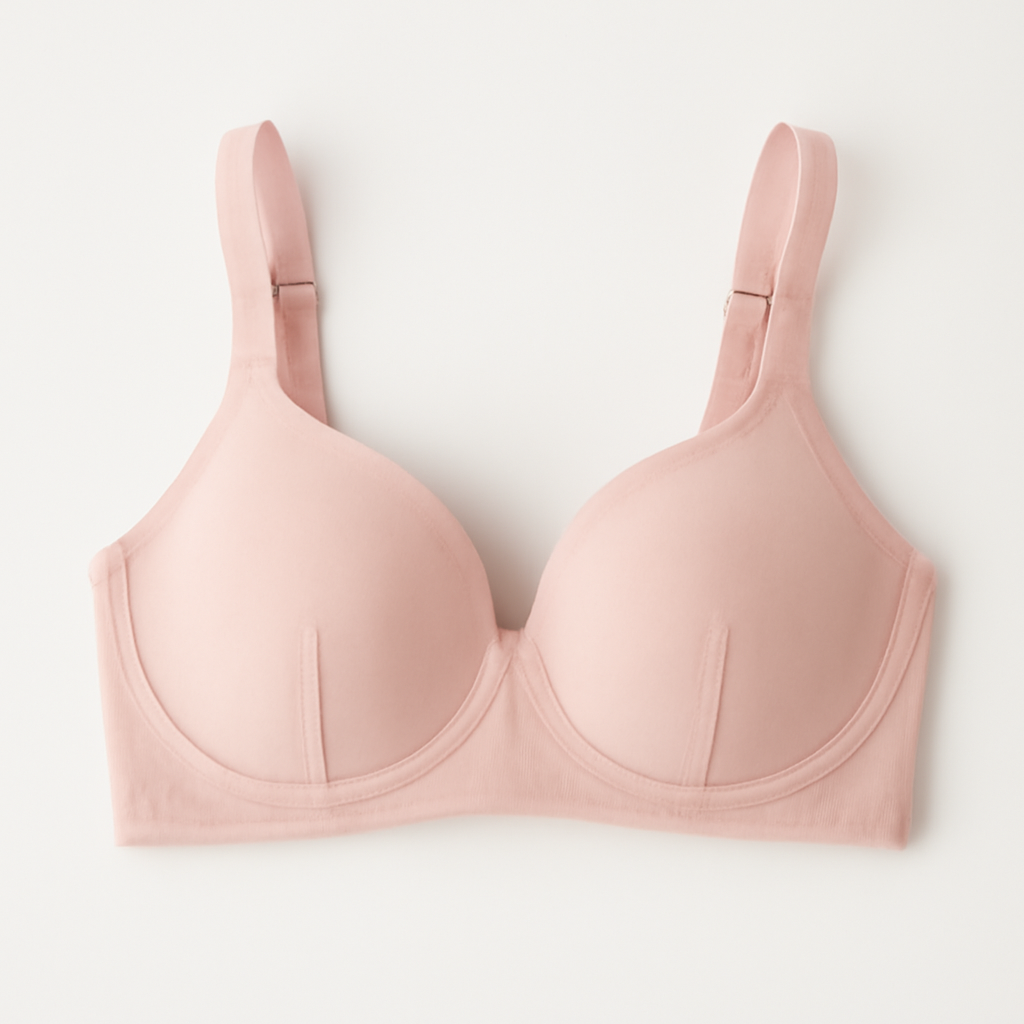 Womens Seamless Invisible Low-cut Bra With Thin Straps